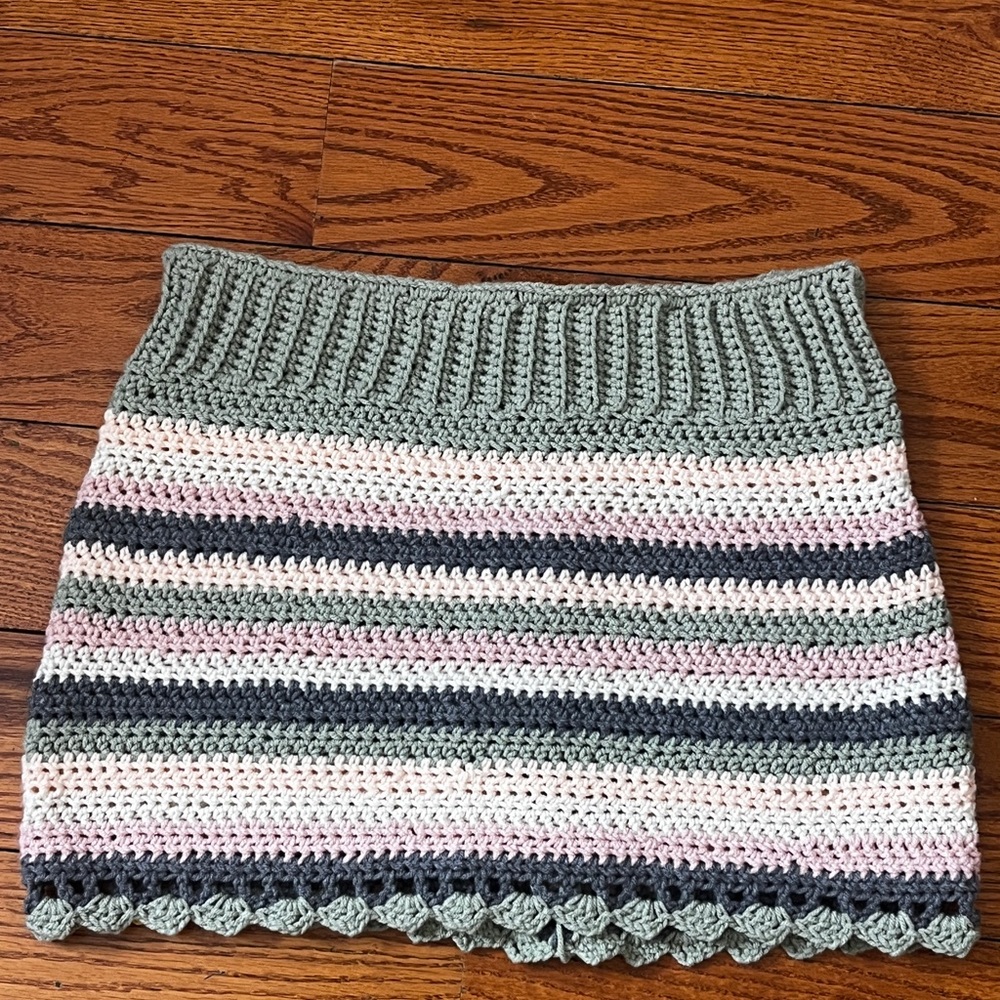 Striped Crochet Skirt